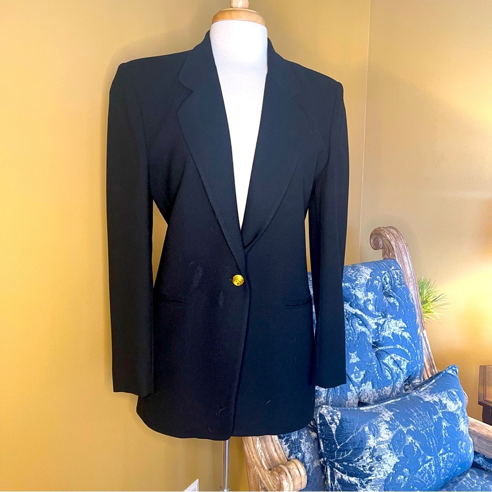 Vintage Black Jones New York Blazer Sz 8